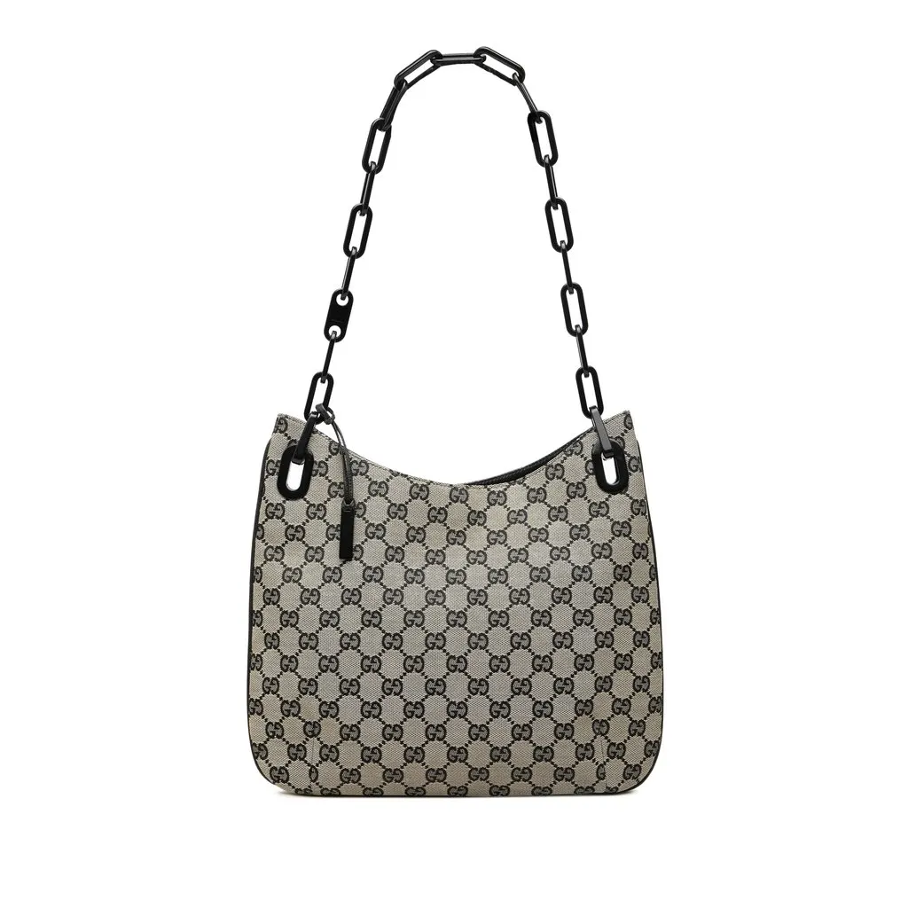 Gucci GG Canvas Chain Hobo Beige Canvas Very good - Front View