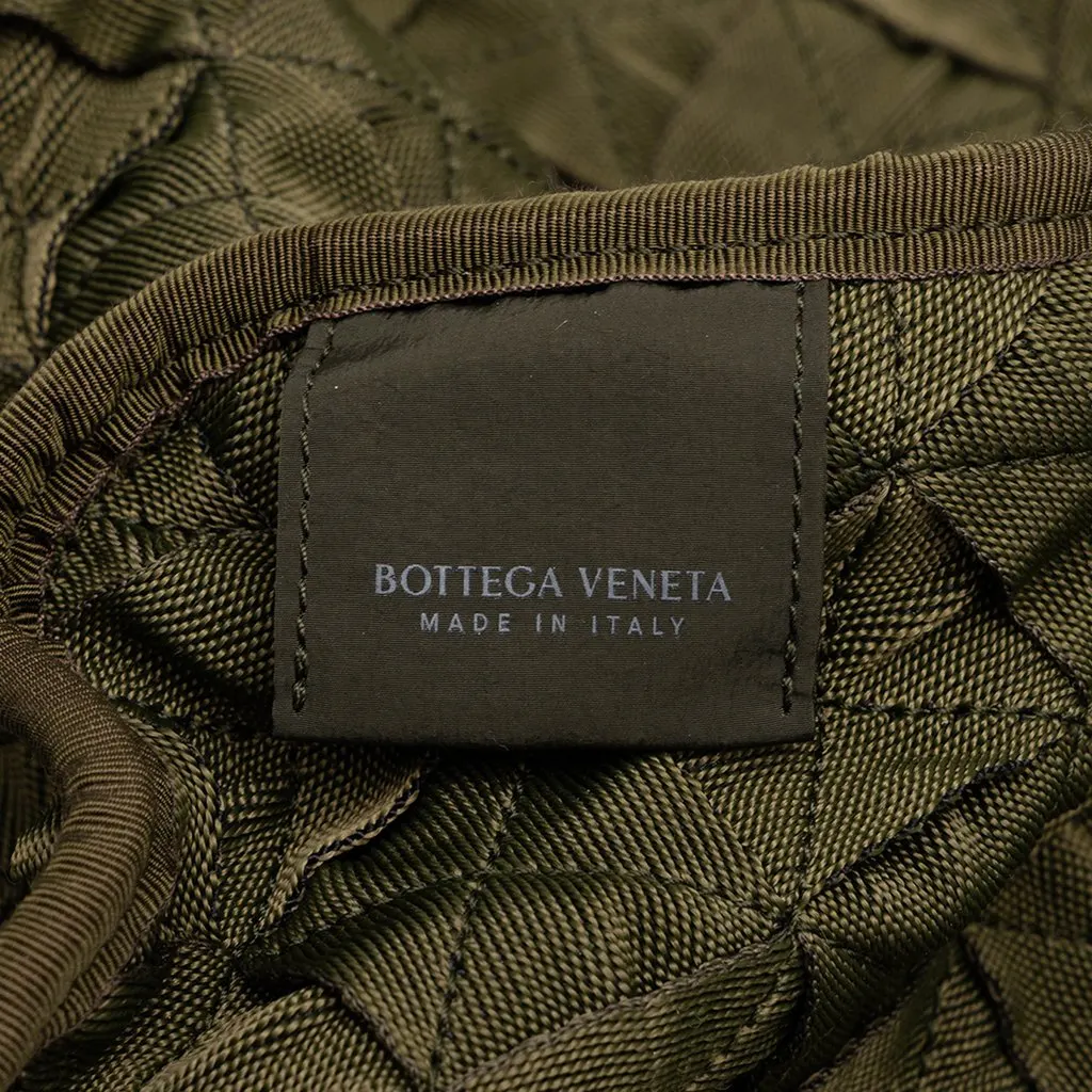Bottega Veneta Canvas Intrecciato Webbing Cassette Duffle Bag Green Canvas Good - Box View