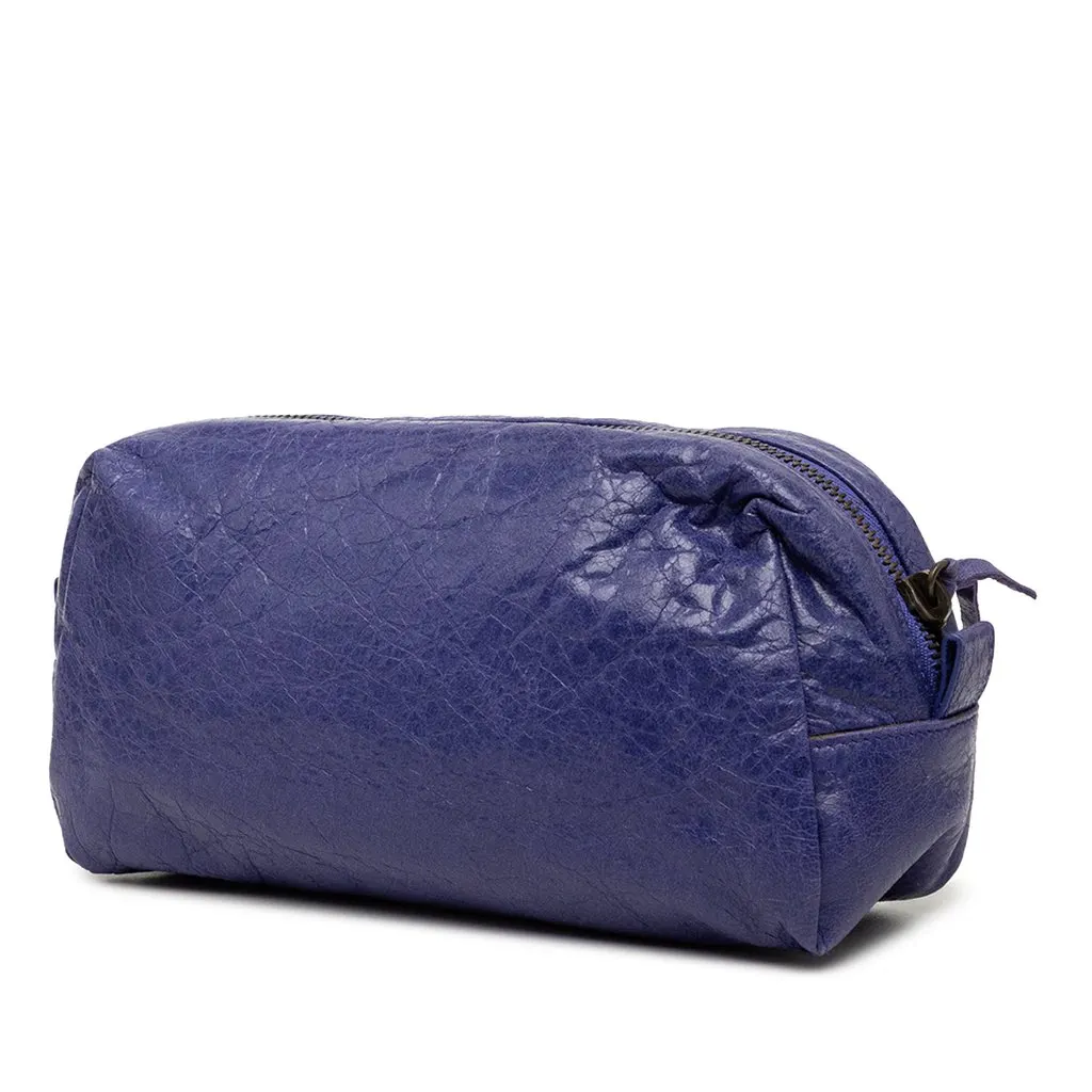 Balenciaga Lambskin Motocross Classic Pencil Case M Purple Leather Very good - Back View