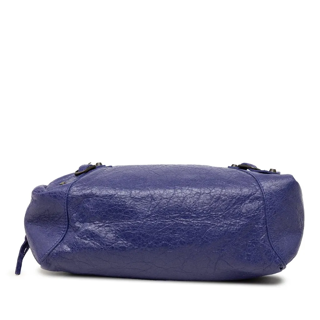 Balenciaga Lambskin Motocross Classic Pencil Case M Purple Leather Very good - Inside View