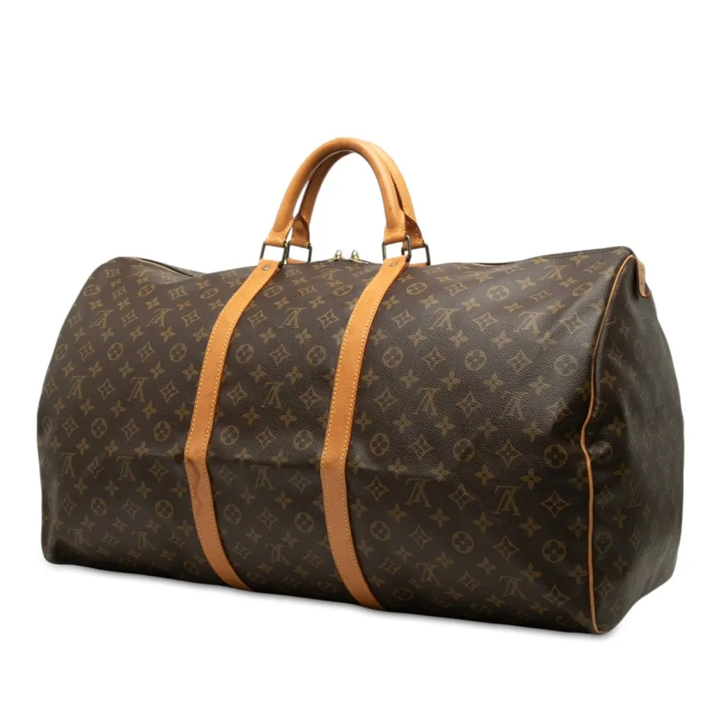 Louis Vuitton Monogram Keepall 60 Brown Good - Back View