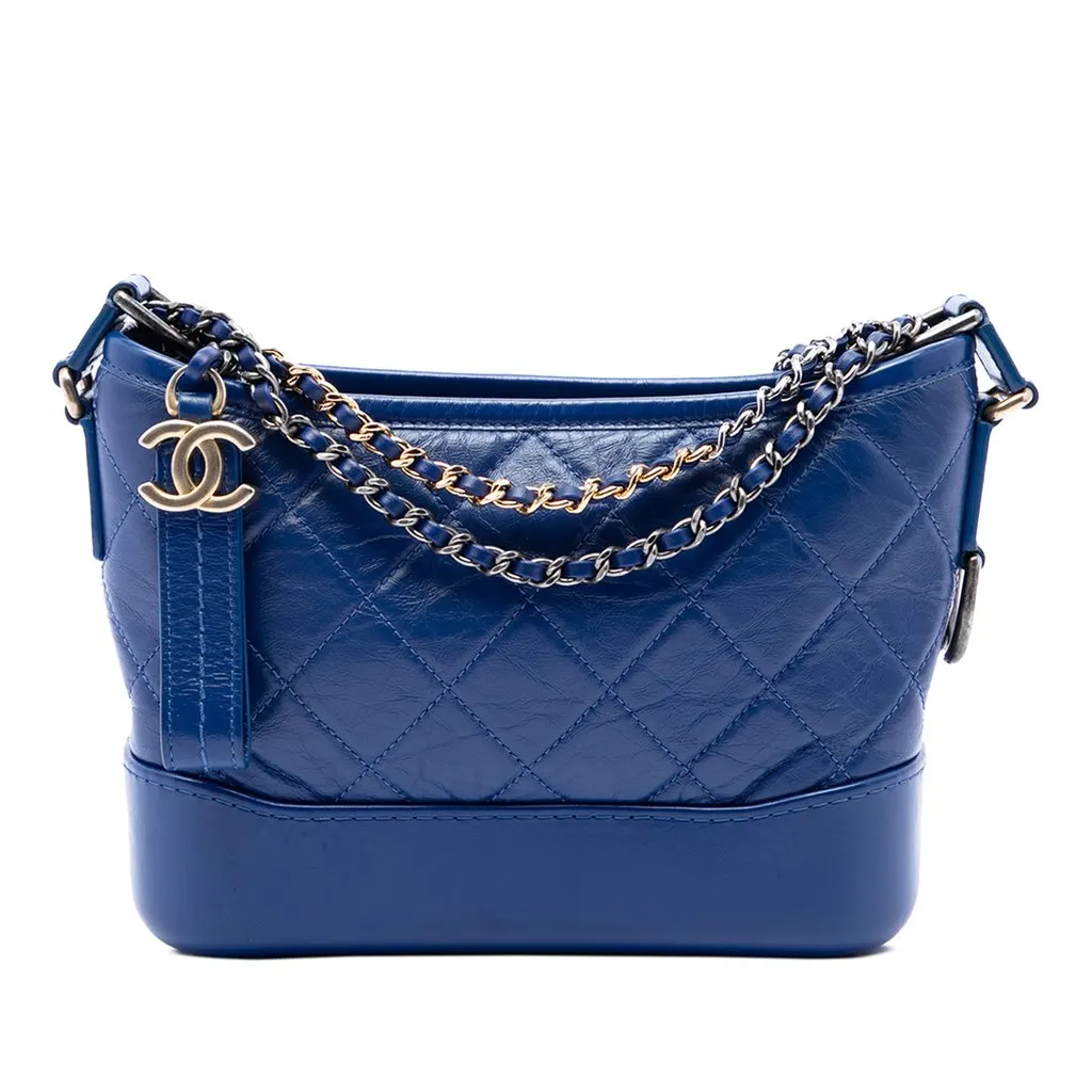 Chanel Small Quilted Aged Calfskin Gabrielle Hobo