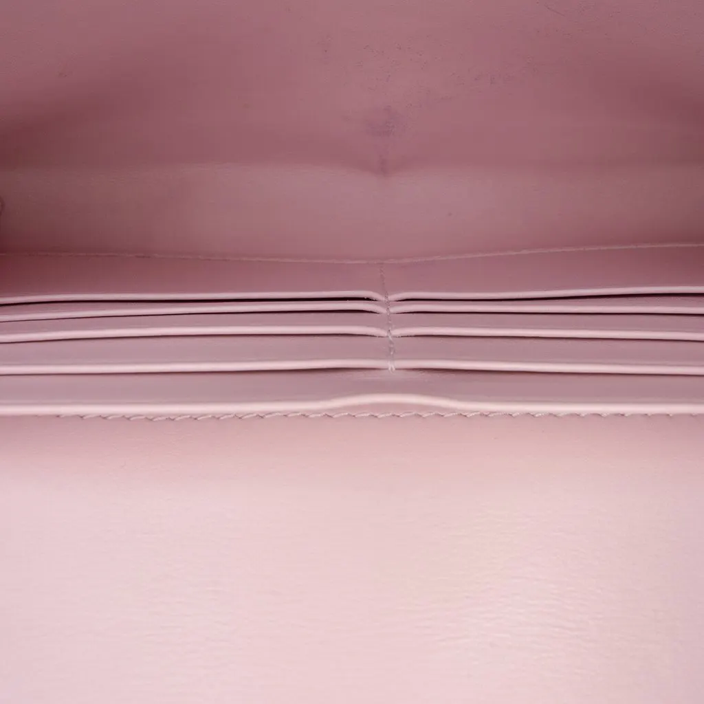 Prada Saffiano Envelope Chain Clutch Pink Leather Very good - Model View