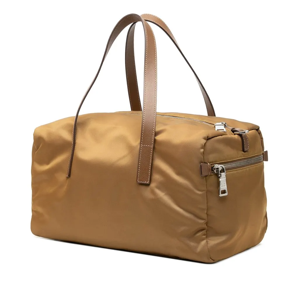 Prada Tessuto Boston Bag Brown Very good - Back View