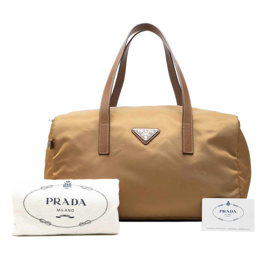 バッグ PRADA SPORT TESSUTO NYLON BOSTON BAG Prada Tessuto Boston Bag Brown Large | Pre-Owned Dubai | Lib