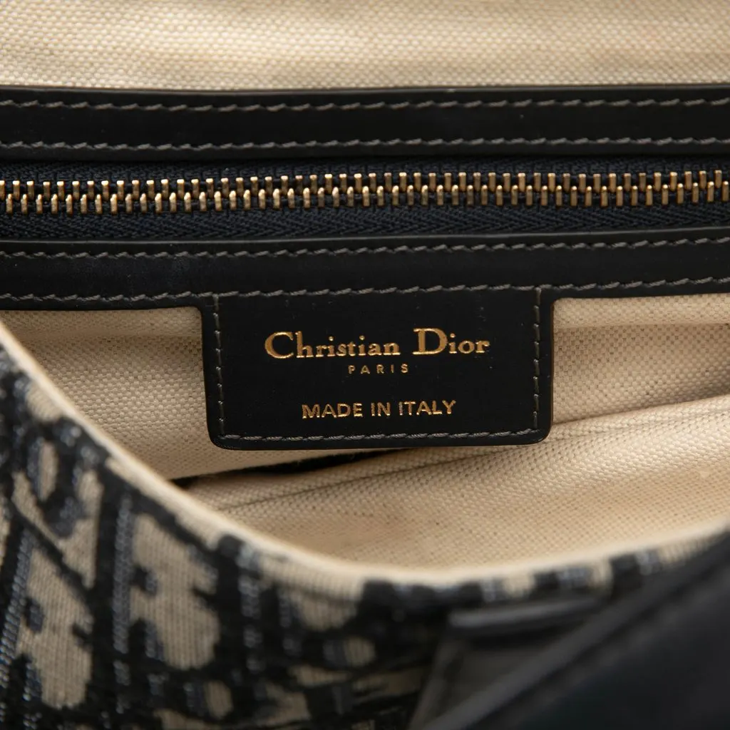 Dior Oblique Canvas Saddle Bag Blue Very good - Box View