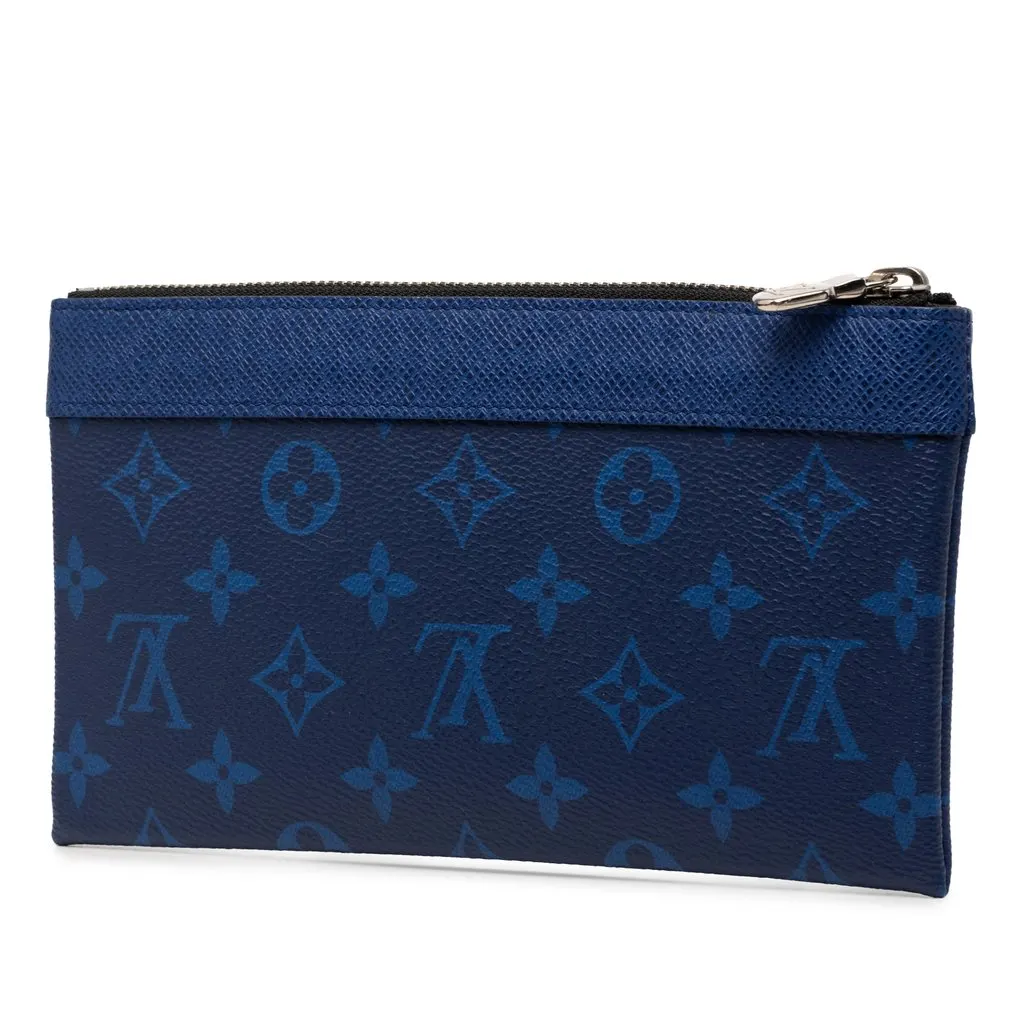 Louis Vuitton Monogram Taigarama Pochette Discovery PM Blue Very good - Back View