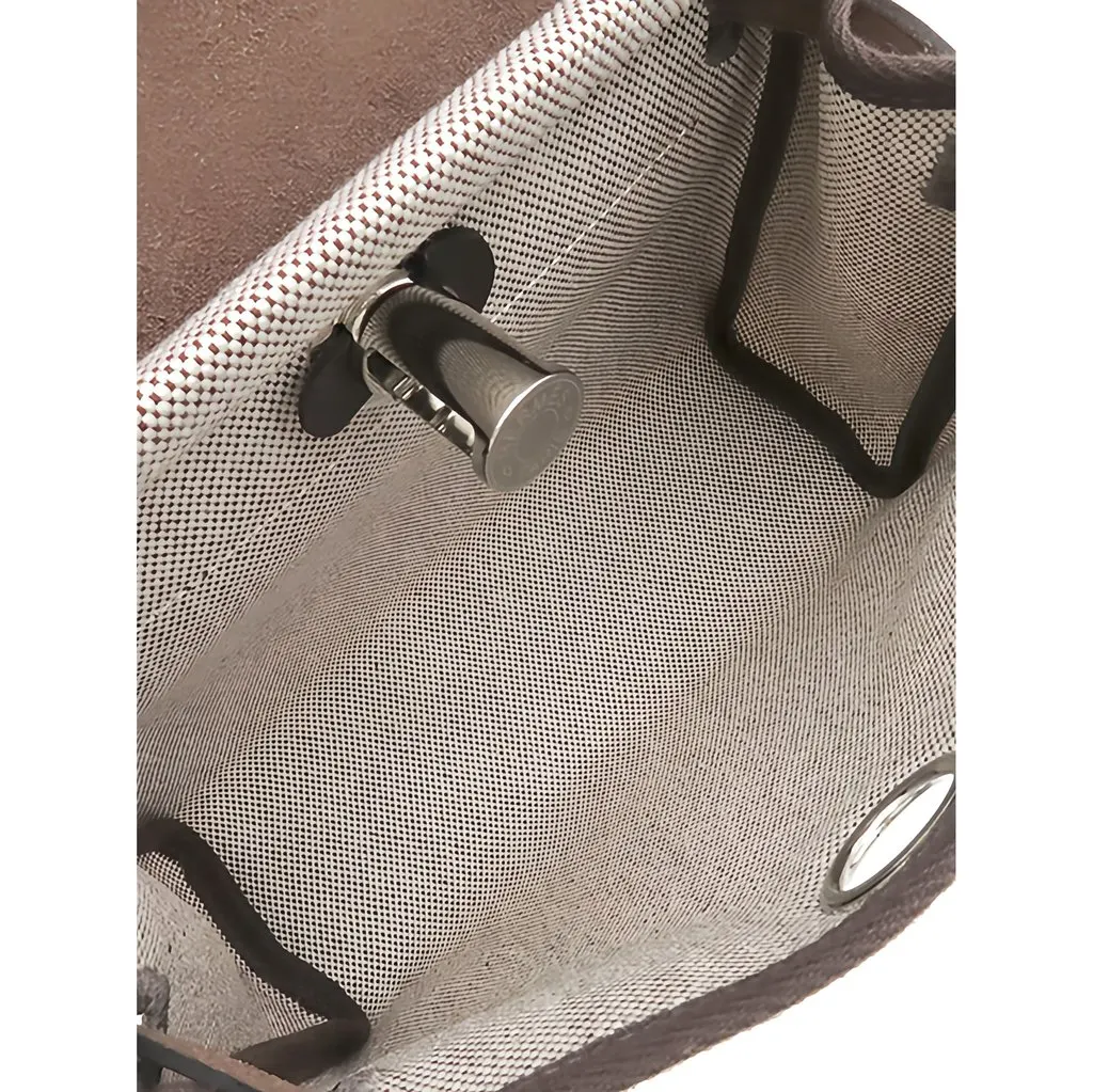 Hermès Military Toile and Vache Hunter Herbag Zip 20 Beige Canvas Very good - Model View