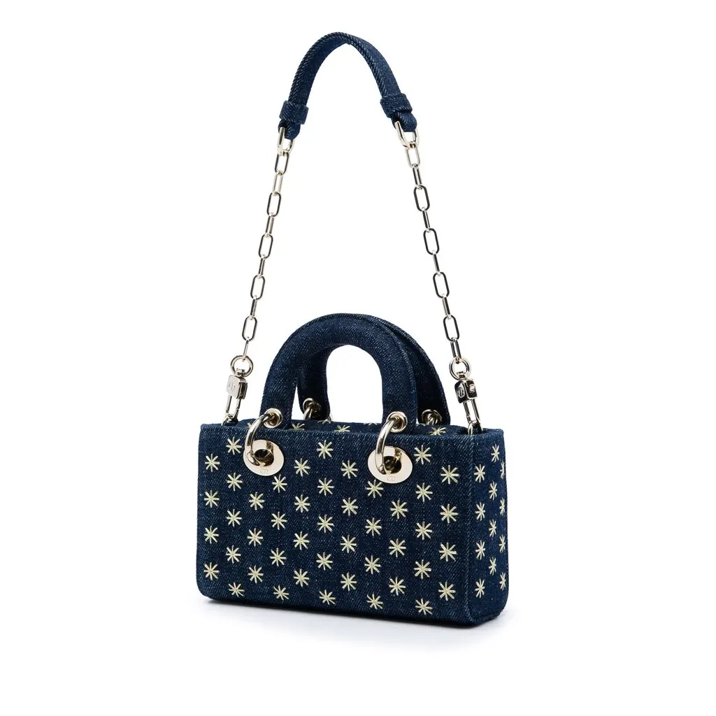 Dior Micro Denim Embroidered Star Lady D Joy Blue Very good - Back View