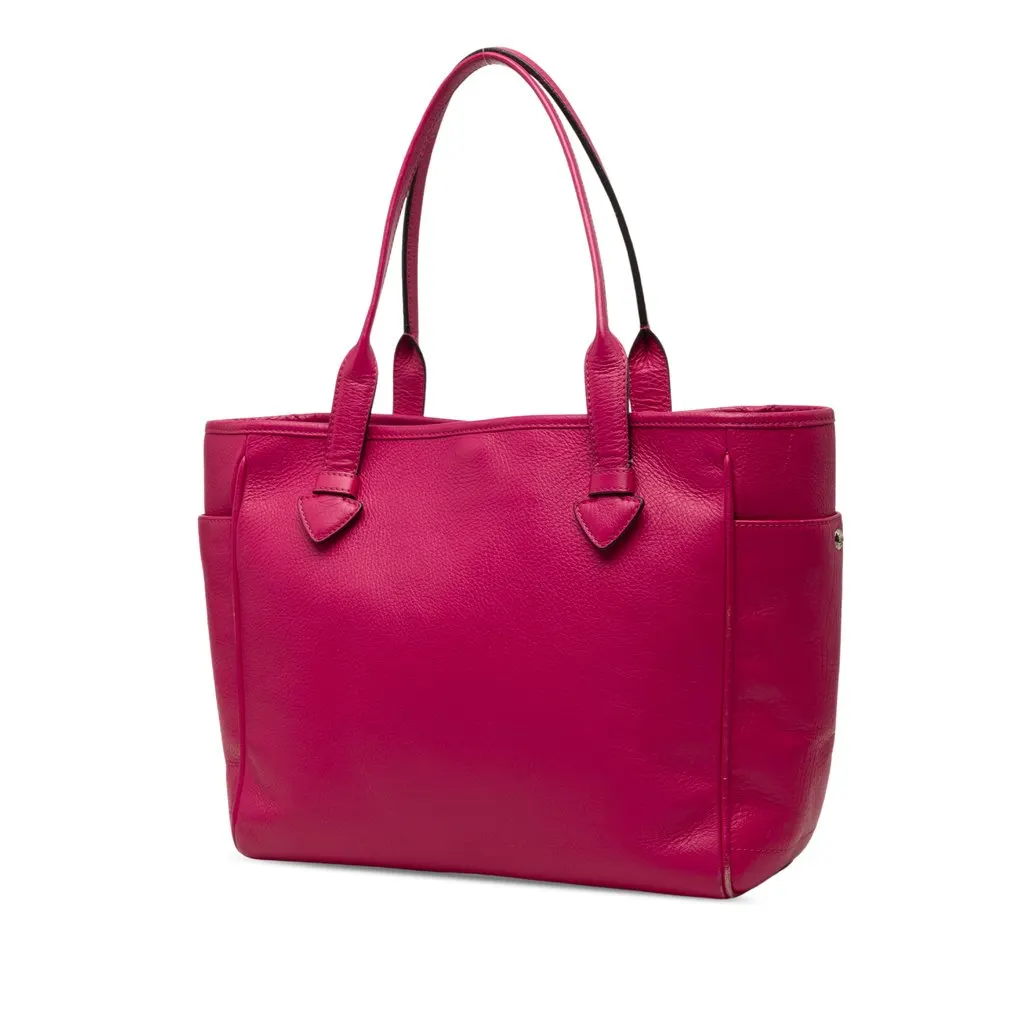Loewe Leather Heritage Tote Pink Leather Very good - Back View