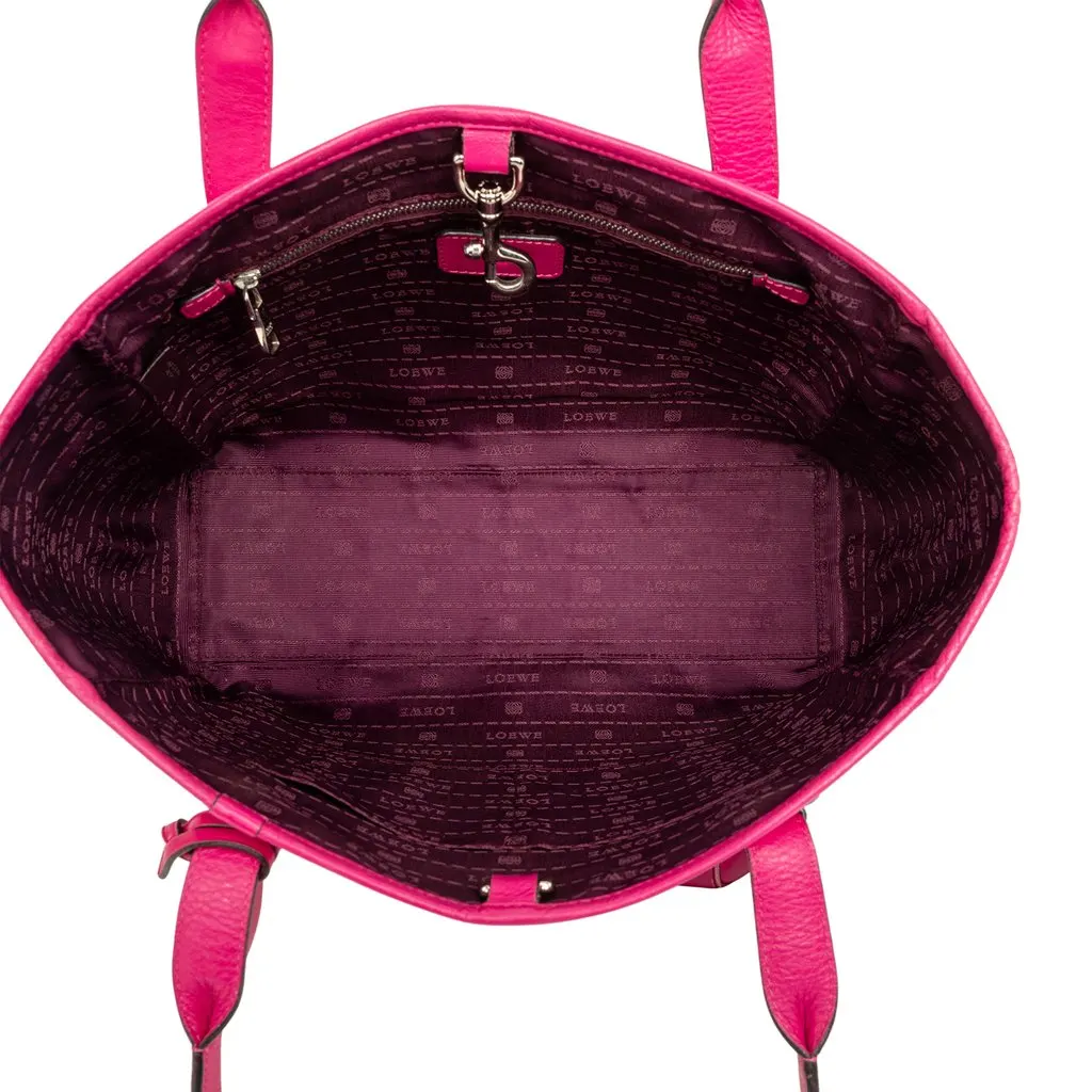 Loewe Leather Heritage Tote Pink Leather Very good - Model View