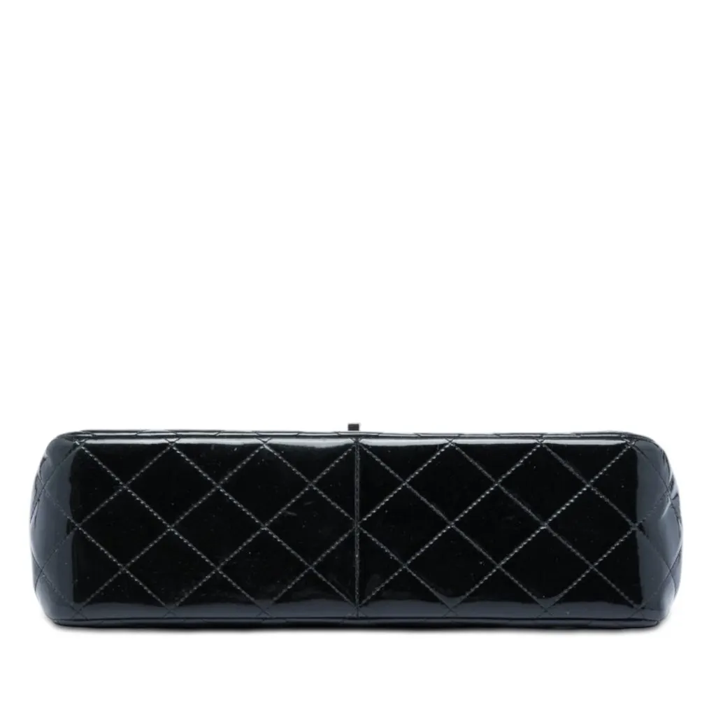 Chanel Jumbo Classic Patent Double Flap Black Leather Very good - Inside View