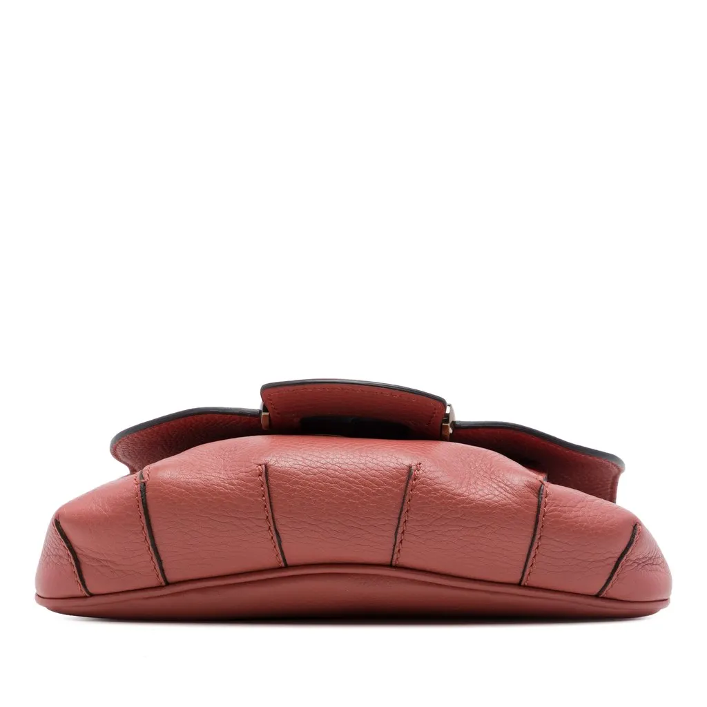 Gucci Small Leather Bamboo Nouveau Fringe Crossbody Pink Leather Very good - Inside View
