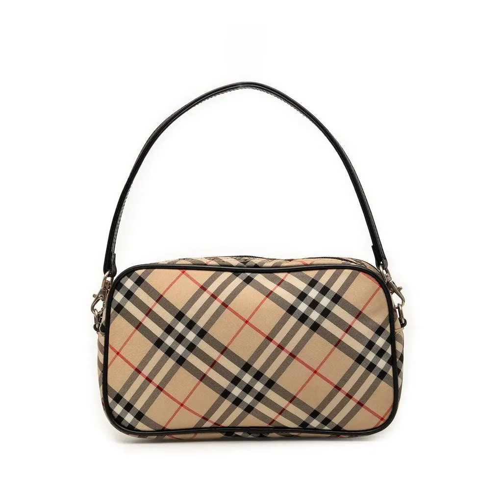 Burberry Nova Check Canvas Handbag Beige Very good - Front View