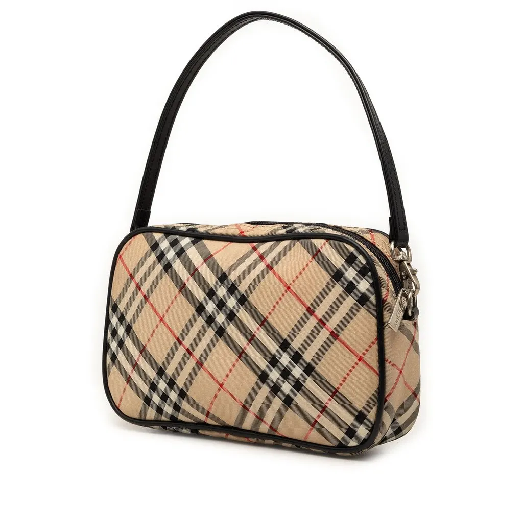 Burberry Nova Check Canvas Handbag Beige Very good - Back View