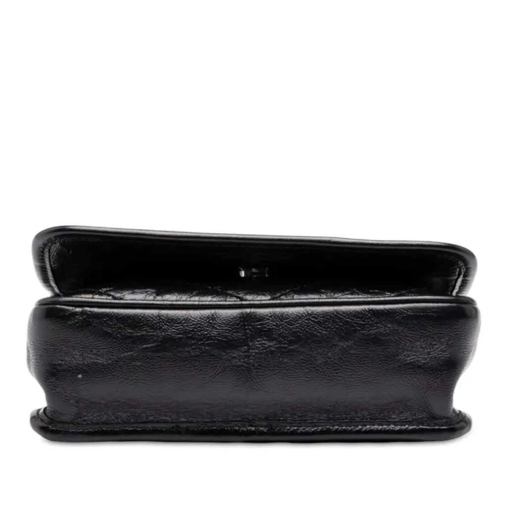 Saint Laurent Crinkled Calfskin Niki Wallet on Chain Black Leather Very good - Inside View