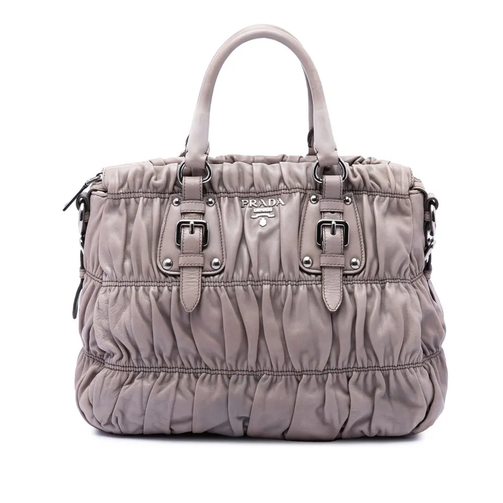 Prada Nappa Gaufre Satchel MultiColor Leather Very good - Front View
