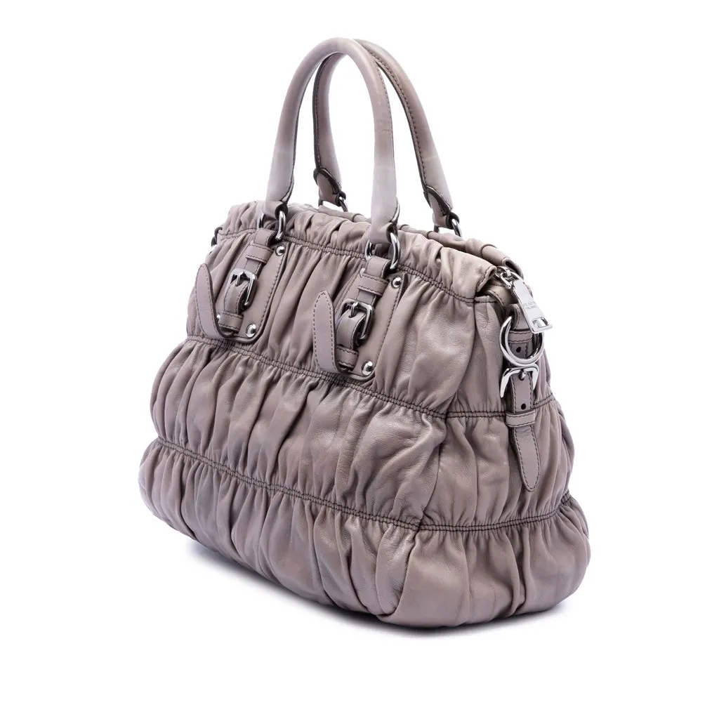 Prada Nappa Gaufre Satchel MultiColor Leather Very good - Back View