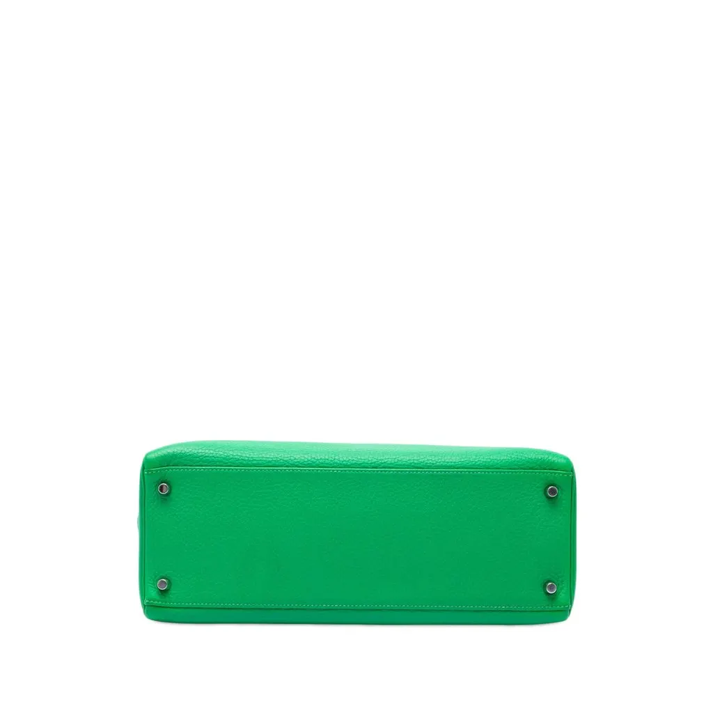 Hermès Clemence Kelly II Retourne 35 Green Leather Very good - Inside View