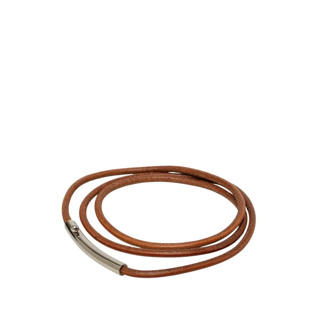 Hermès Leather Cord Belt Brown Leather Very good - Back View