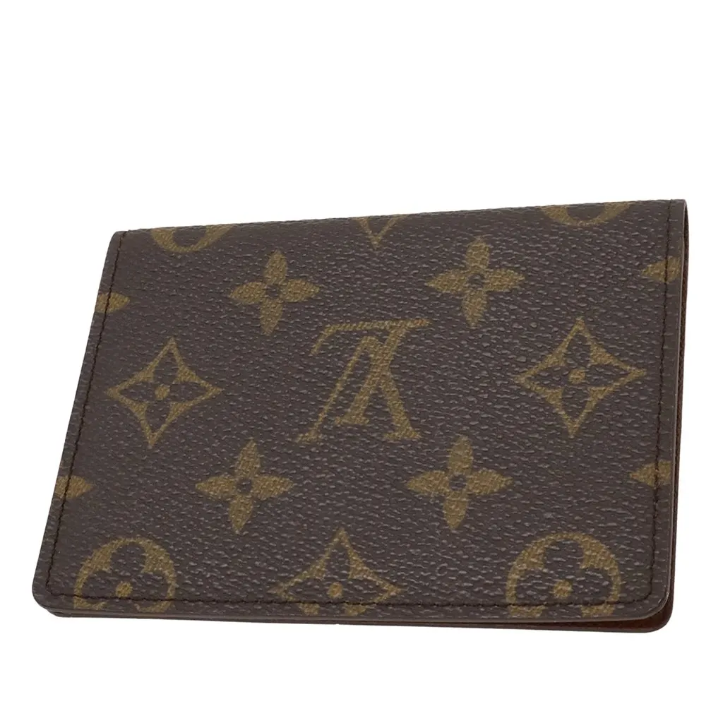 Louis Vuitton Monogram Porte 2 Cartes Vertical Brown Very good - Back View