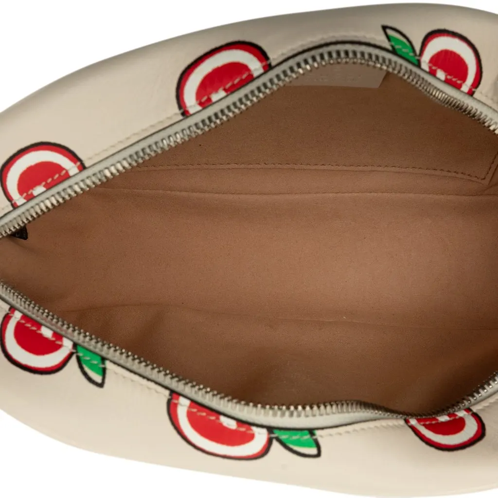 Gucci Small GG Marmont Matelasse Calfskin Apple Crossbody White Leather Very good - Model View