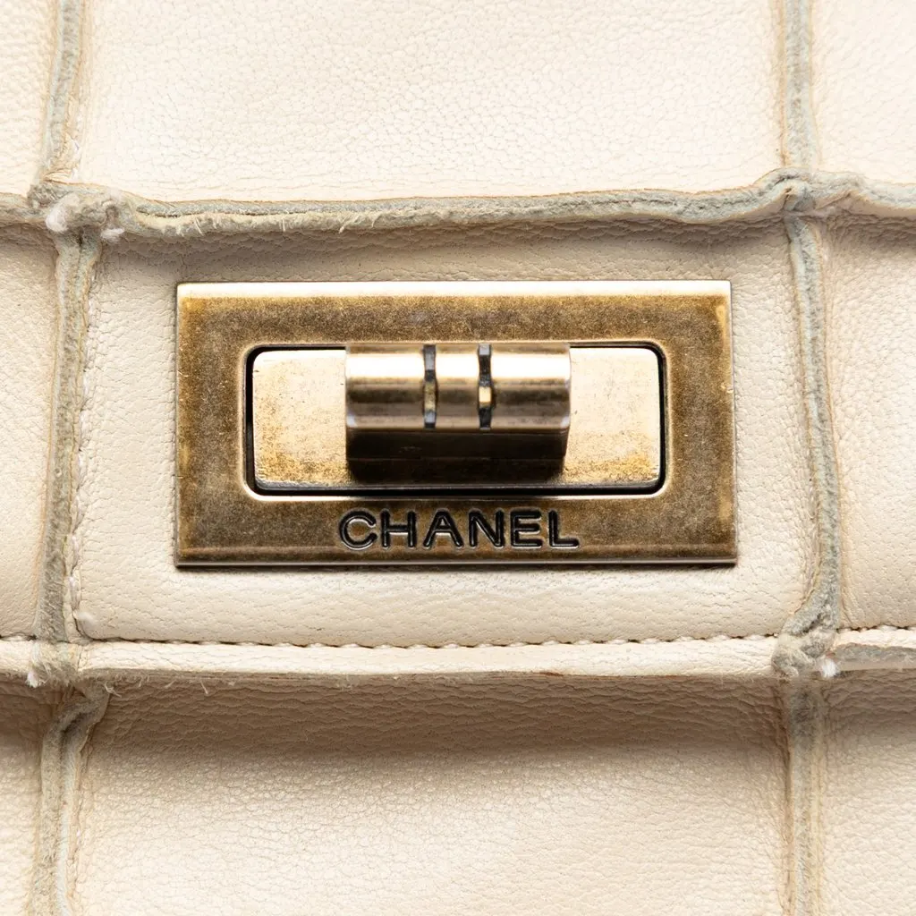 Chanel Identification Lambskin Patchwork Reissue 2.55 Flap Brown Leather Very good - Box View