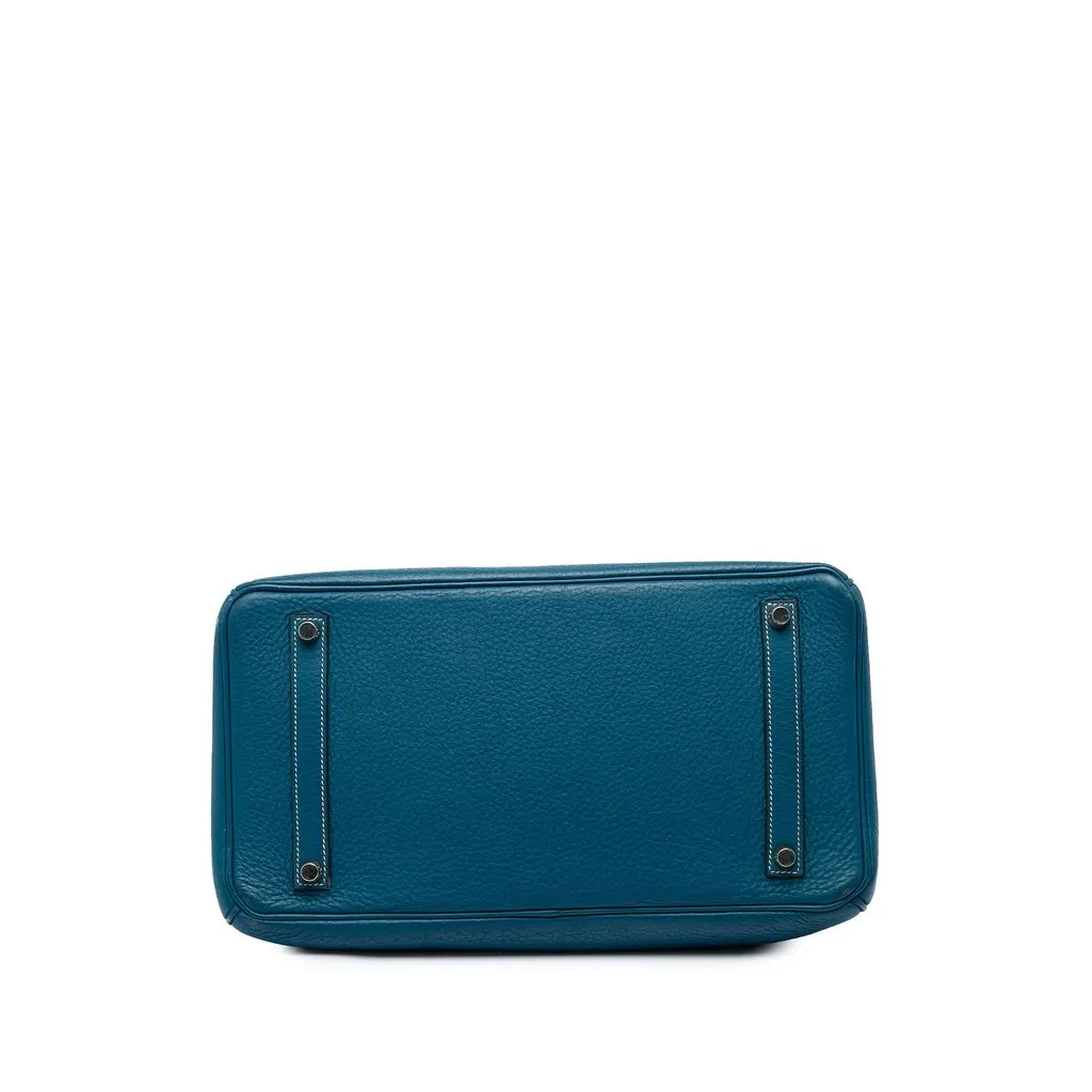 Hermès Clemence Birkin Retourne 35 Blue Leather Very good - Inside View