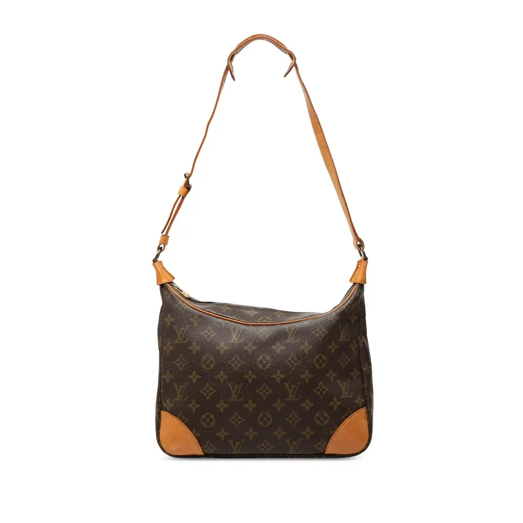 Louis Vuitton Monogram Boulogne 30 Brown Canvas Good - Front View