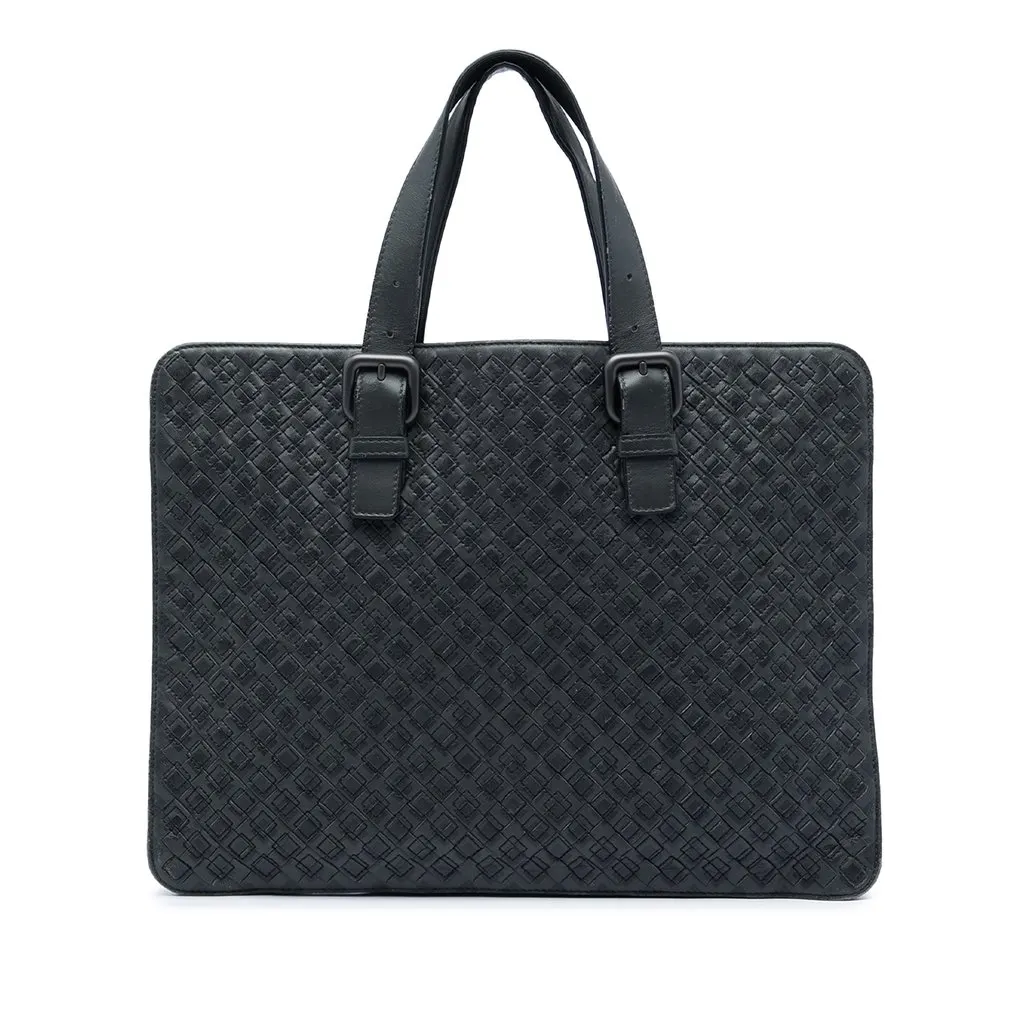 Bottega Veneta Nappa Intrecciato Stitched Briefcase MultiColor Leather Very good - Front View