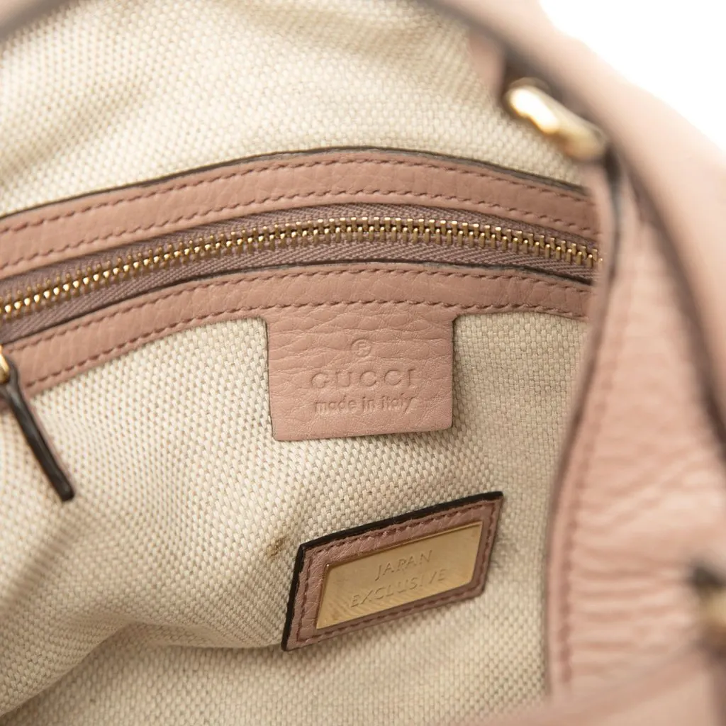 Gucci Small Calfskin Soho Satchel Brown Leather Good - Box View