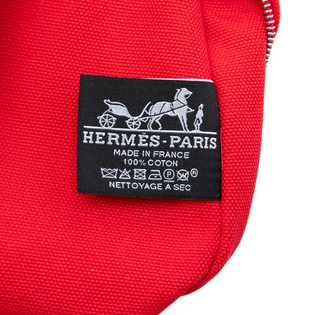 Hermès Toile Bain Yachting Flat Pouch PM Red Very good - Box View