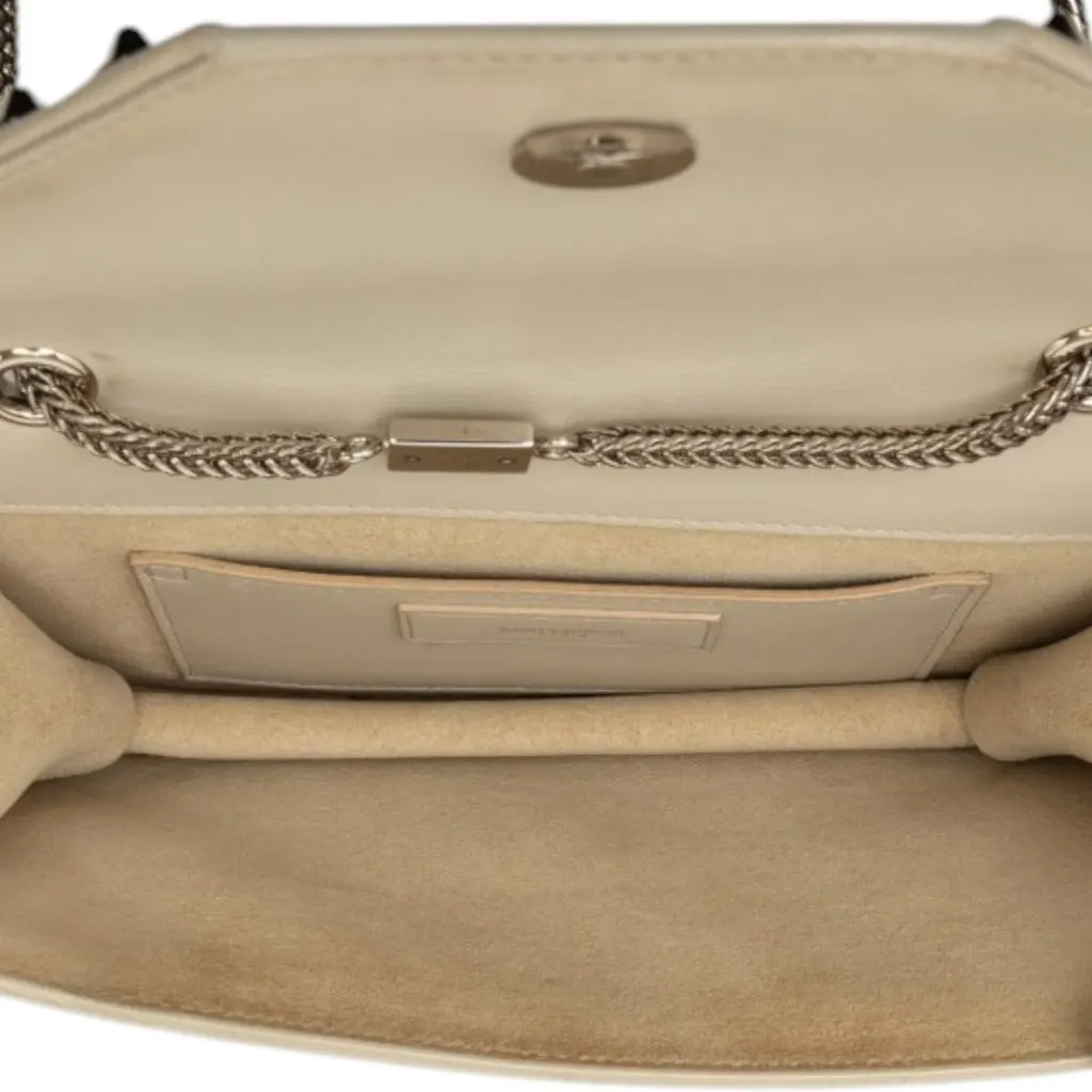 Saint Laurent Mini Studded Leather Betty Crossbody Beige Leather Very good - Model View