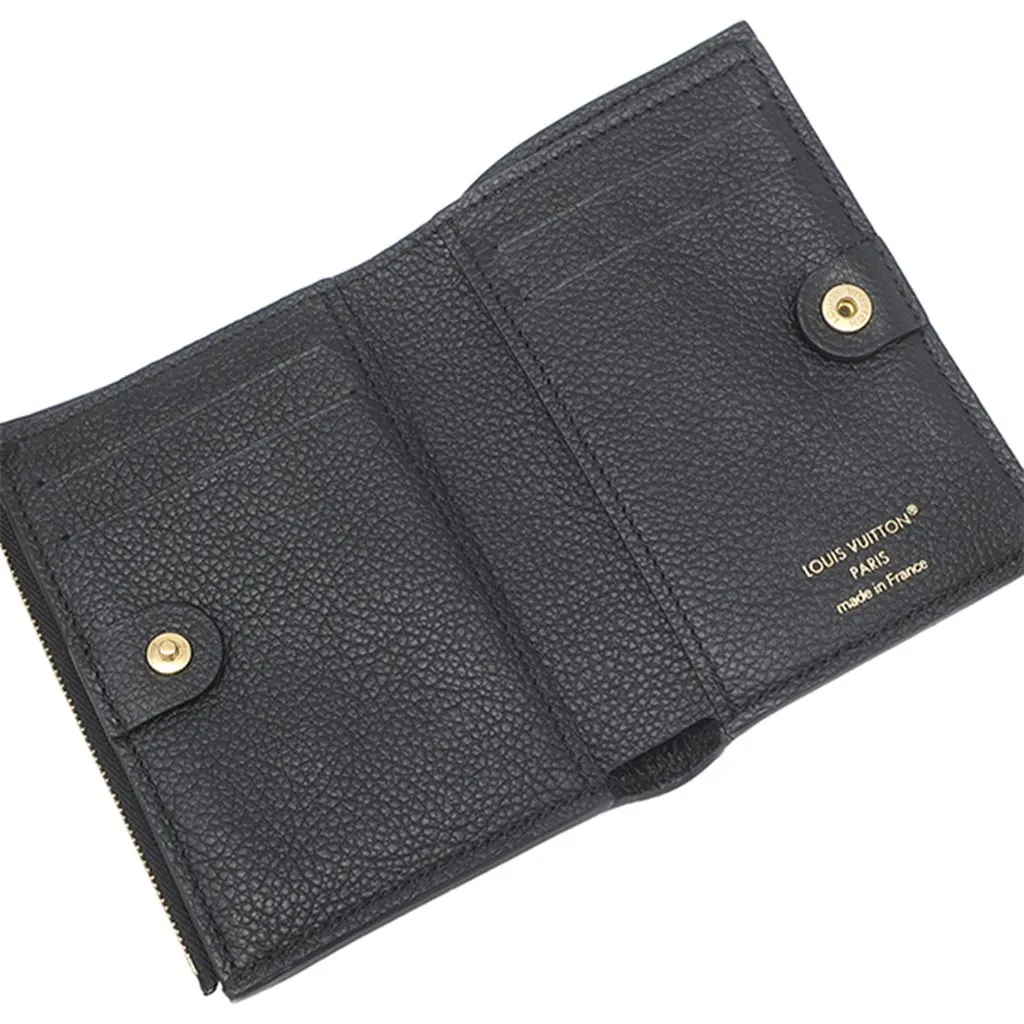 Louis Vuitton Monogram Empreinte Lisa Compact Wallet Black Leather Good - Model View