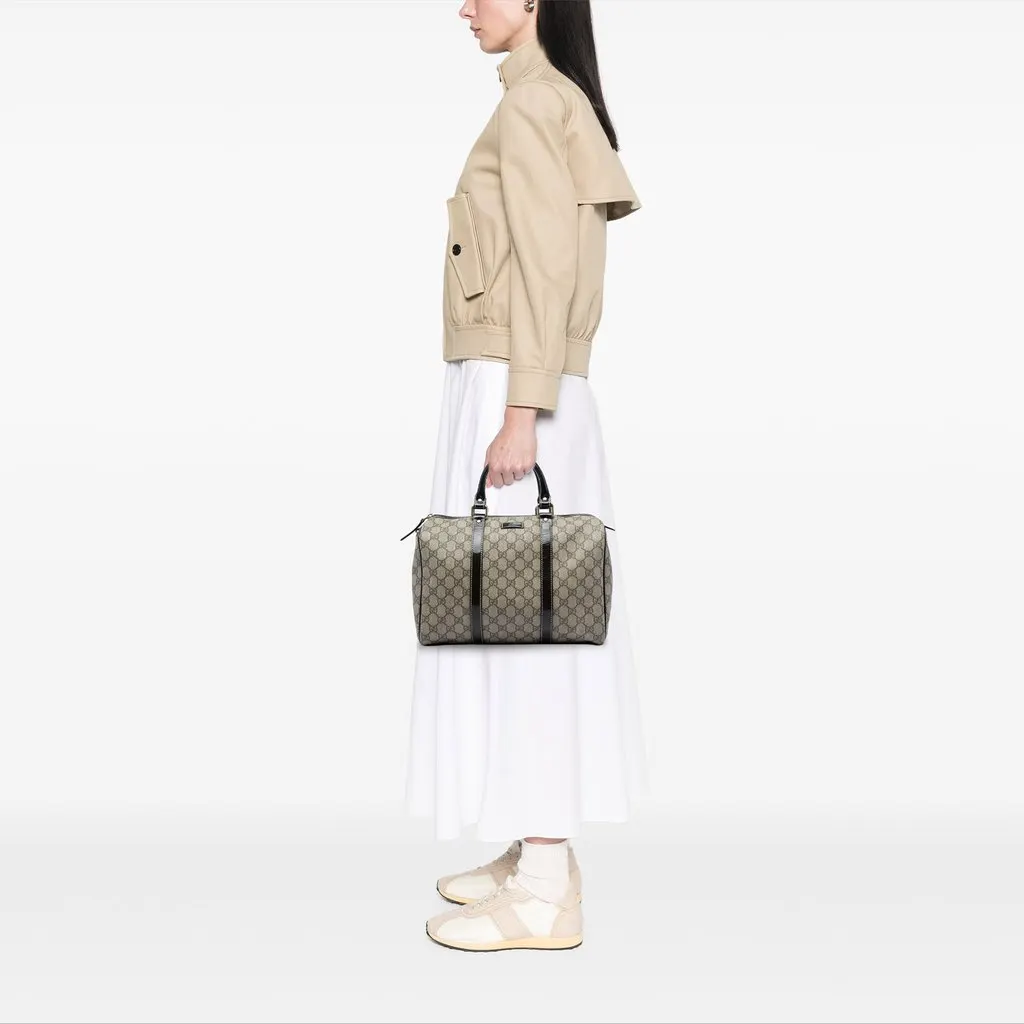 Gucci Medium GG Supreme Joy Boston Bag Beige Canvas Very good - Box View
