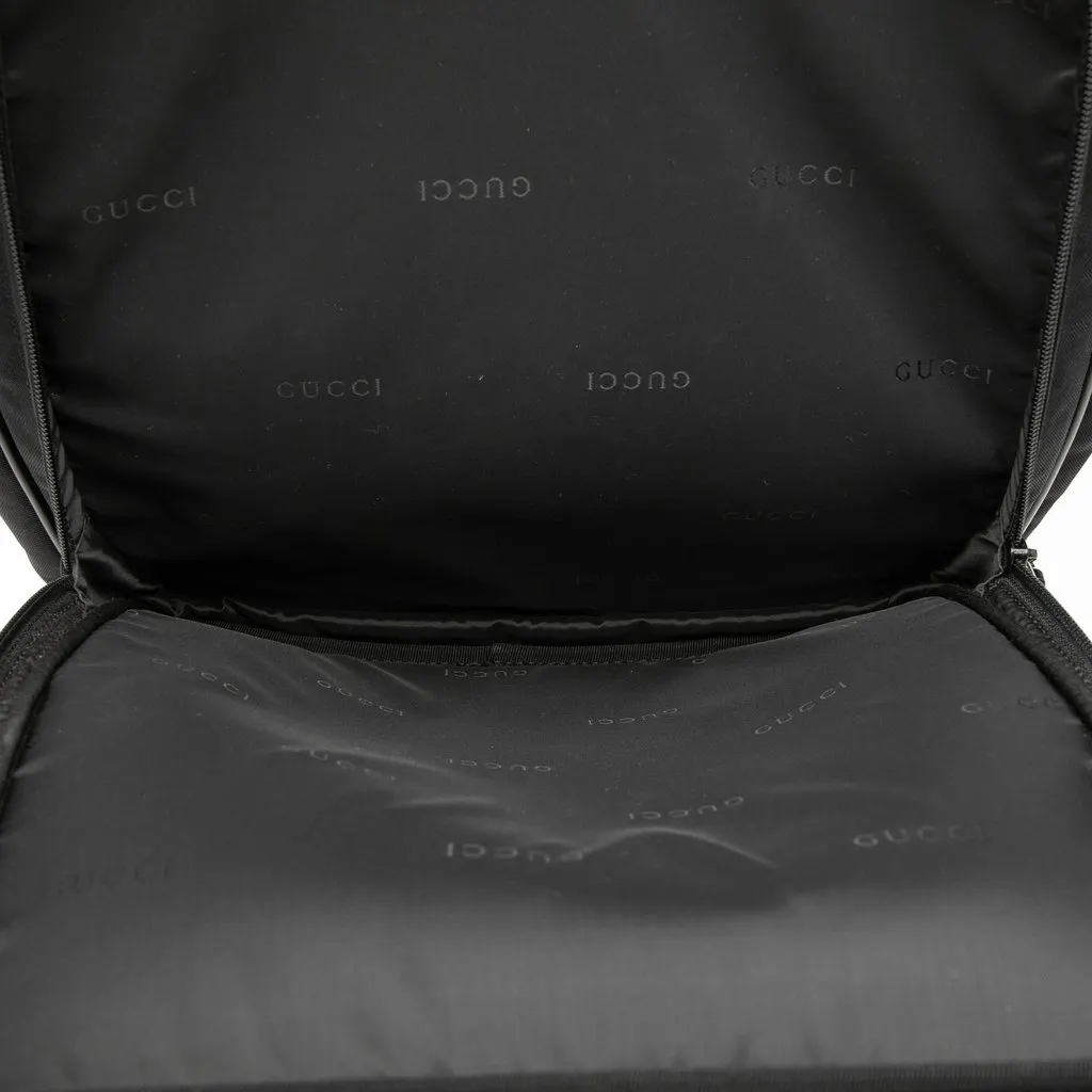 Gucci Nylon Double Buckle Backpack Black Very good - Box View