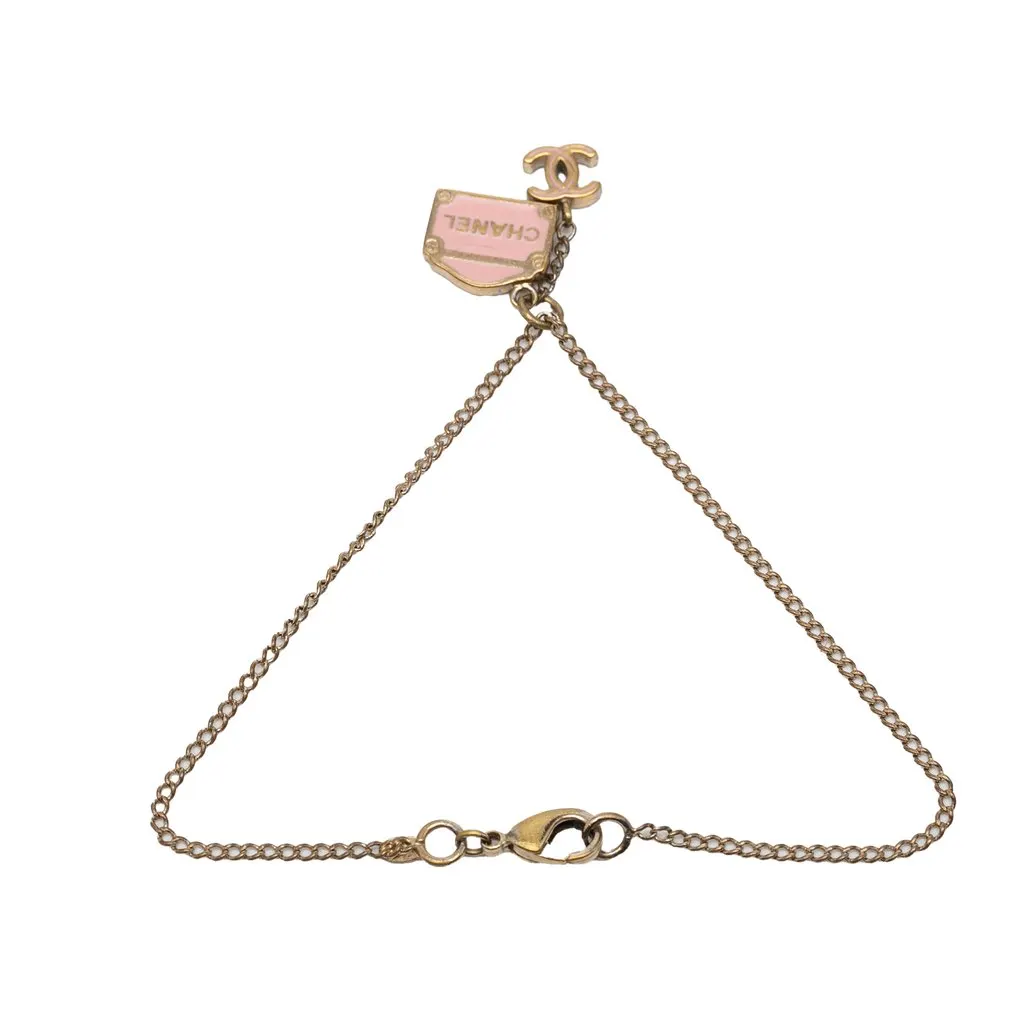 Chanel CC Gold Plated and Enamel 31 Rue Cambon Charm Bracelet Gold Metal Very good - Inside View