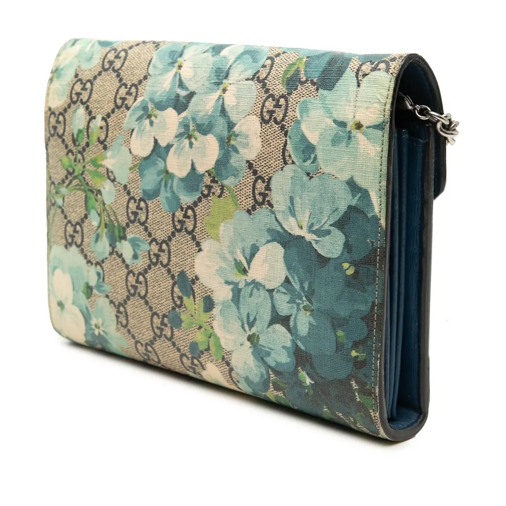 Gucci GG Supreme Blooms Dionysus Wallet on Chain Beige Good - Back View