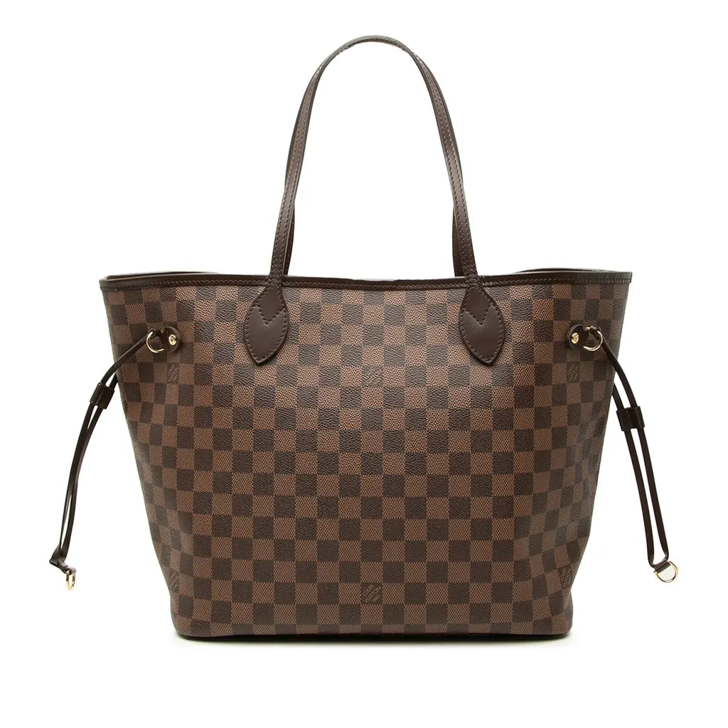 Louis Vuitton Damier Ebene Neverfull MM Brown Canvas Very good - Front View