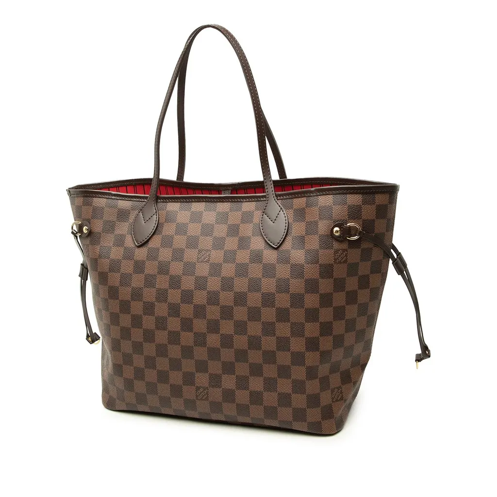 Louis Vuitton Damier Ebene Neverfull MM Brown Canvas Very good - Back View