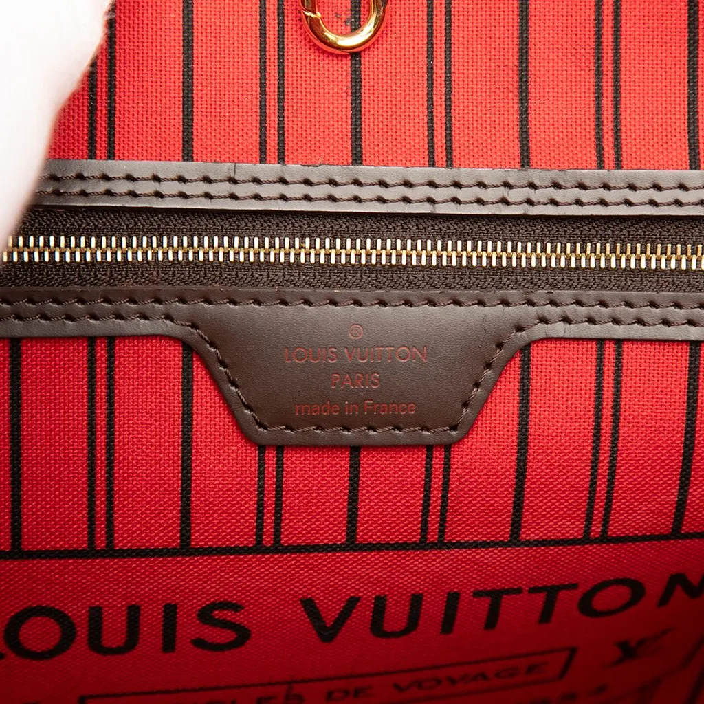 Louis Vuitton Damier Ebene Neverfull MM Brown Canvas Very good - Box View