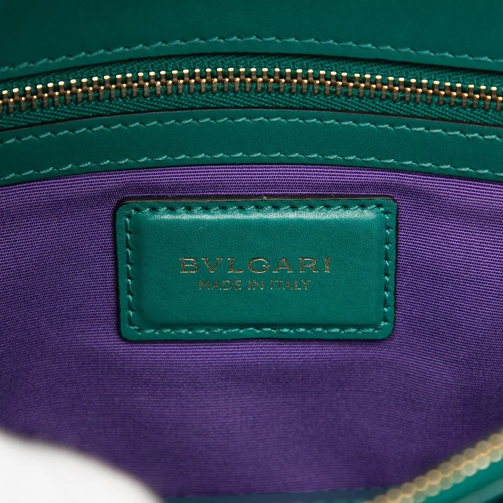 Bvlgari Medium Calfskin Serpenti Forever Shoulder Bag Green Leather Very good - Box View