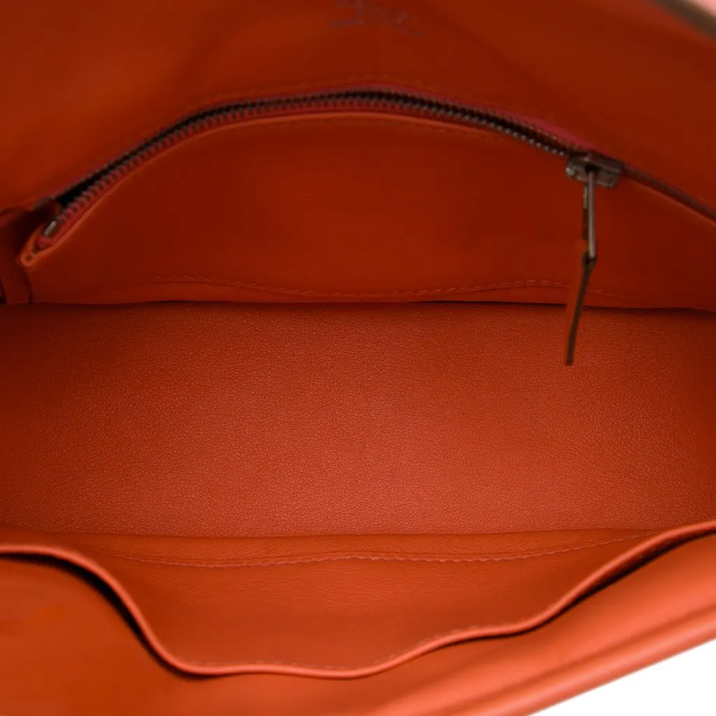 Hermès Mini Swift Berline Crossbody Orange Leather Very good - Model View