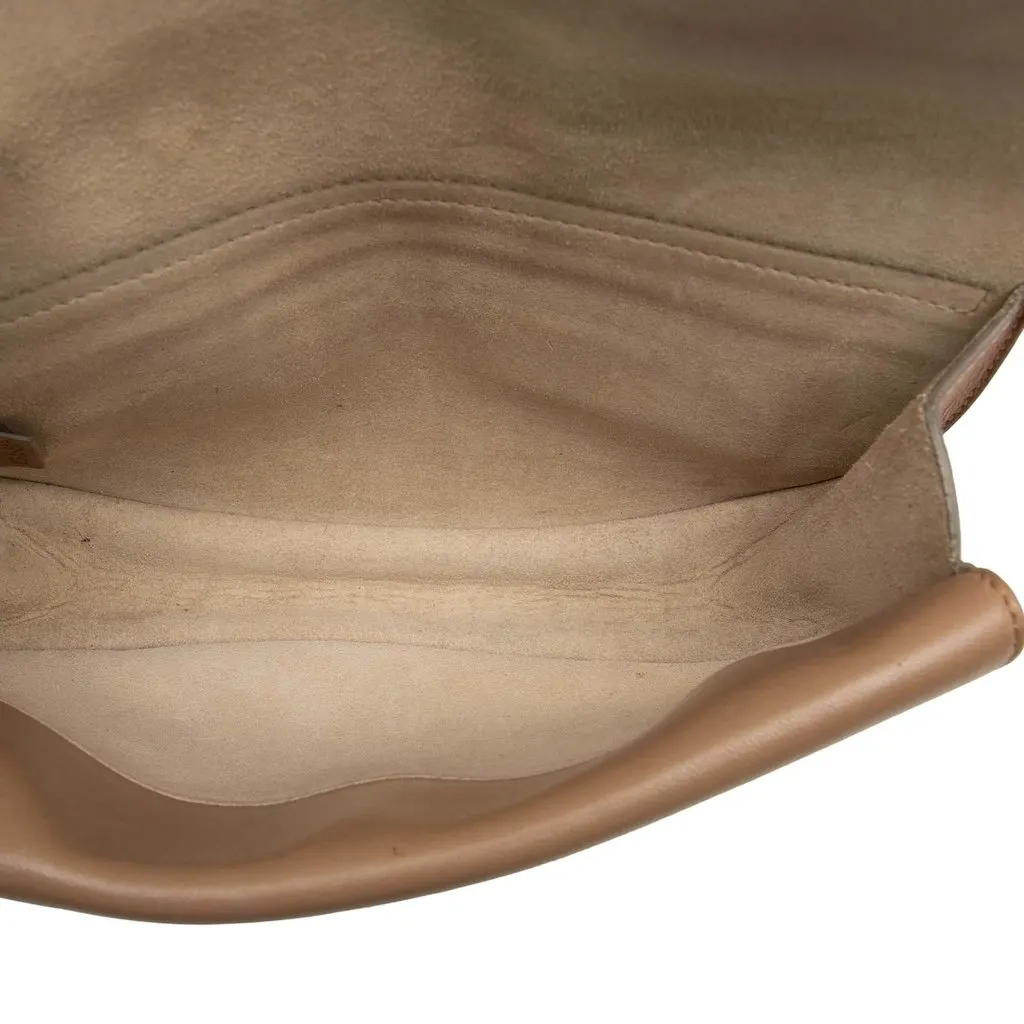 Chloé Mini Calfskin Georgia Crossbody Brown Leather Very good - Model View