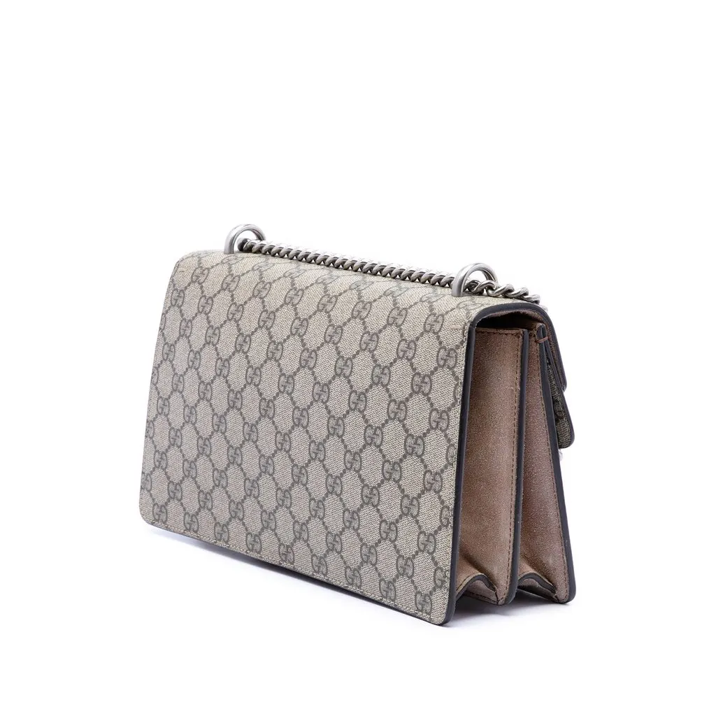 Gucci Medium GG Supreme Dionysus Shoulder Bag Beige Very good - Back View