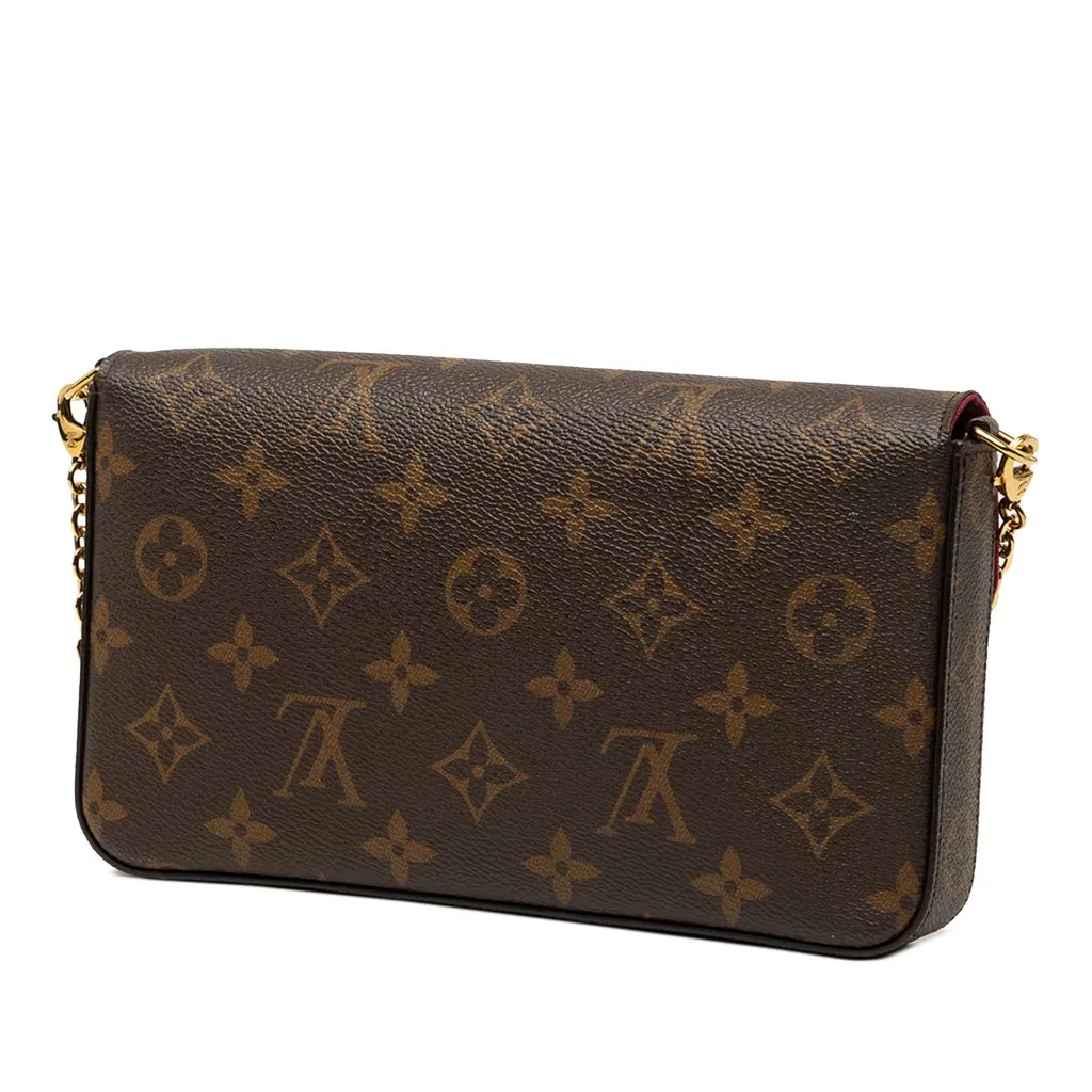 Louis Vuitton Monogram Pochette Felicie Brown Very good - Back View