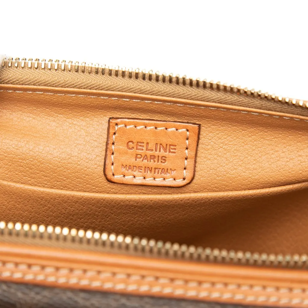 Celine Macadam Coated Canvas Pouch Brown Very good - Box View
