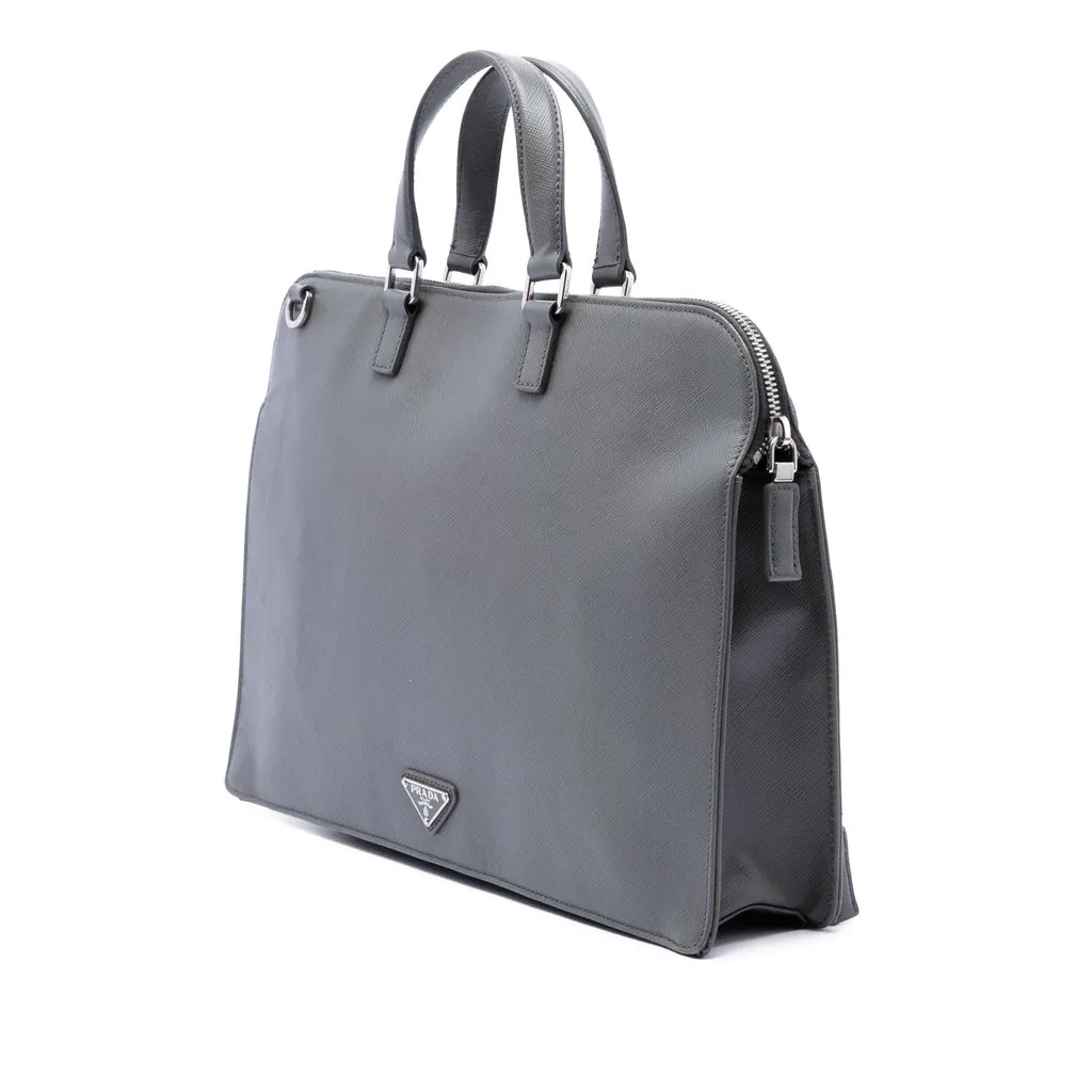 Prada Saffiano Briefcase MultiColor Leather Very good - Back View