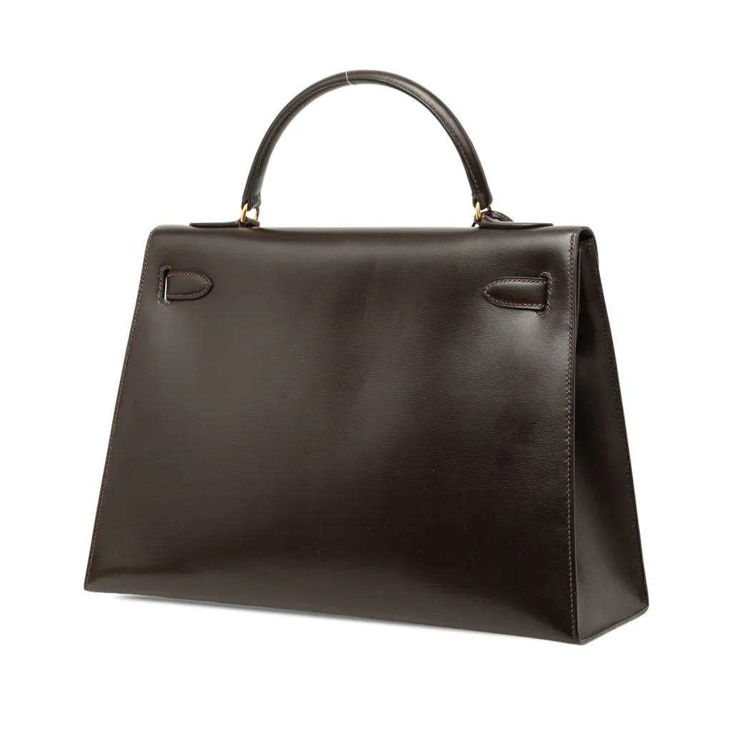 Hermès Box Calf Kelly II Sellier 32 Brown Leather Very good - Back View