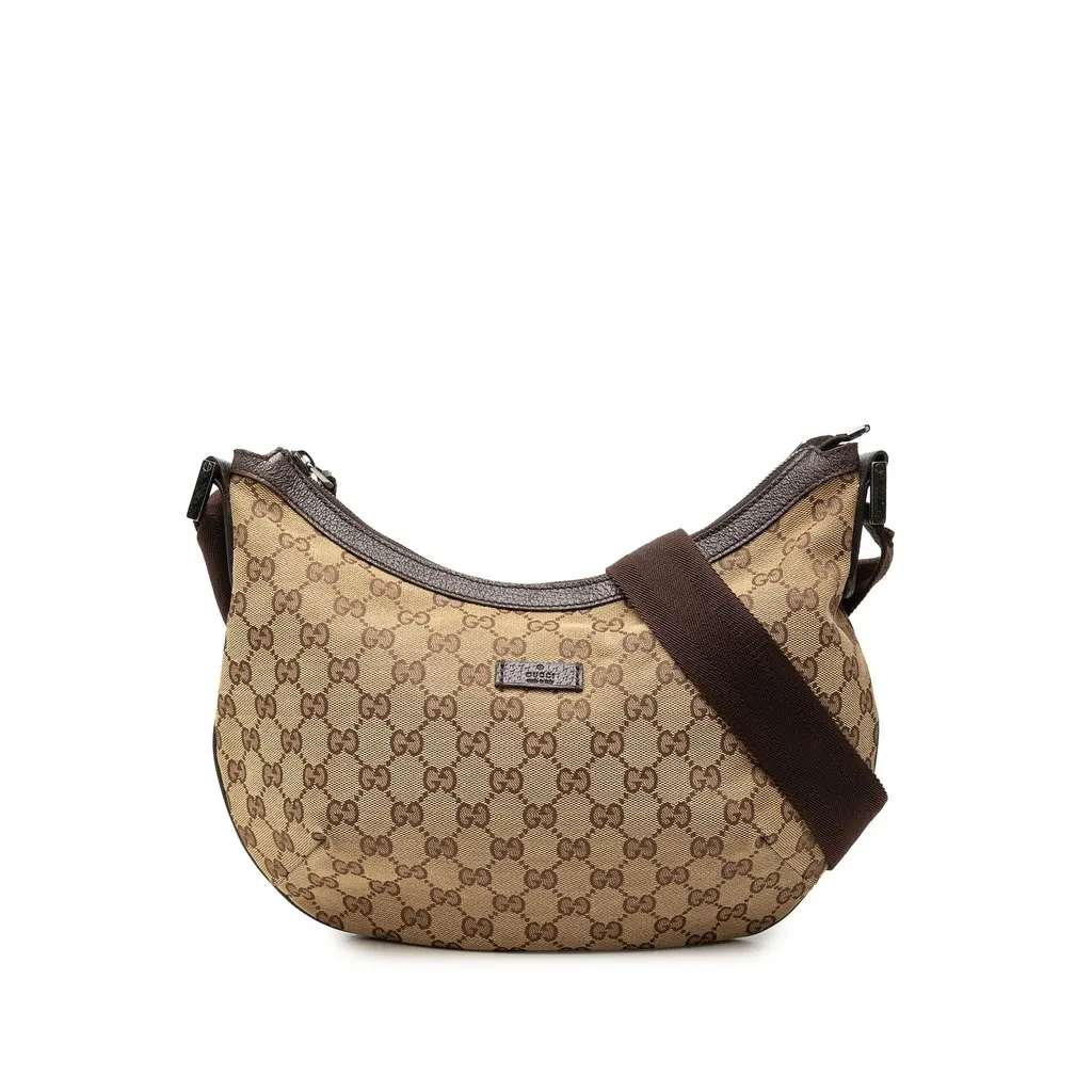Gucci GG Canvas Crossbody Beige Very good - Front View